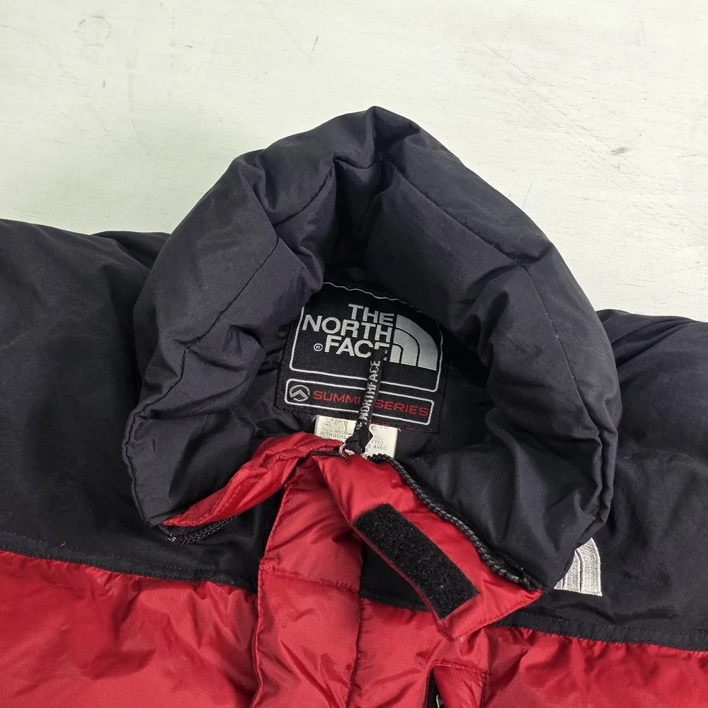 North Face Summit Series Gore-Tex XCRDown Puffer Jacket Mens M Red Black Vtg‎
